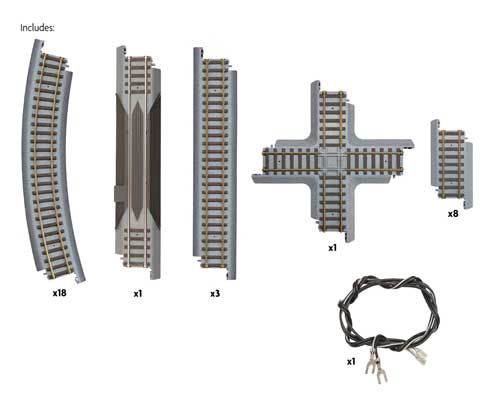 931-1366, WalthersTrainline - Figure 8 Track Set - HO scale