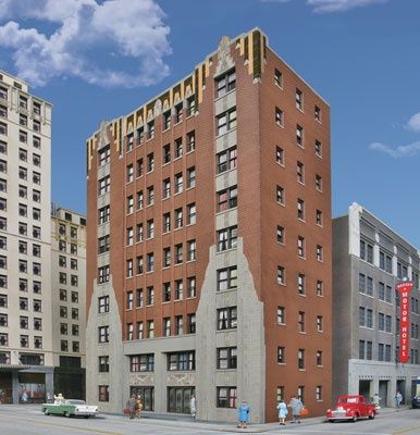 933-3770, Walthers Cornerstone - City Apartment Background Building - HO scale
