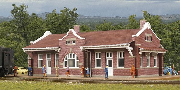 933-3803, Walthers Cornerstone - Santa Fe-Style Brick Depot - N scale