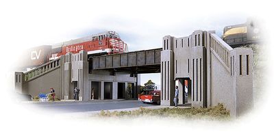 933-3800, Walthers Cornerstone - Art Deco Highway Underpass - N scale