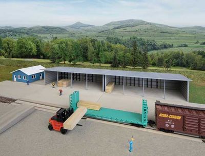 933-3854, Walthers Cornerstone - Modern Lumber Transload - N scale