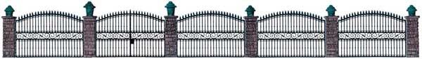 933-550, Walthers Cornerstone - Wrought Iron Fence - Kit - HO scale