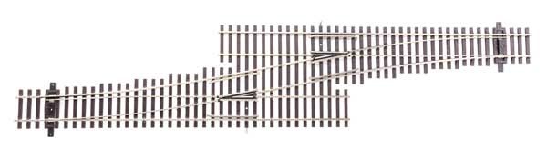 948-83073, Walthers Track - Code 83 Nickel Silver DCC Friendly Number 5 Single Crossover Turnout - HO scale