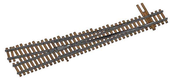 948-10016, Walthers Track - Code 100 Nickel Silver DCC-Friendly #5 Turnout - HO scale