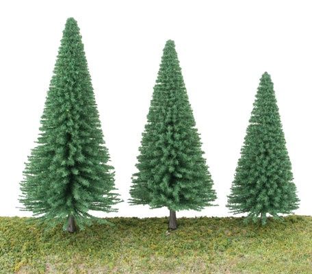 949-1181, Walthers SceneMaster - Pine Trees pkg(10) - A scale