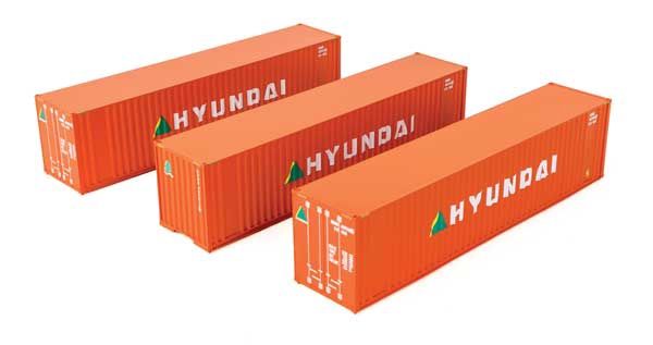 949-18203, Walthers SceneMaster - 40' Flat Panel Container - 3-Pack - HO scale