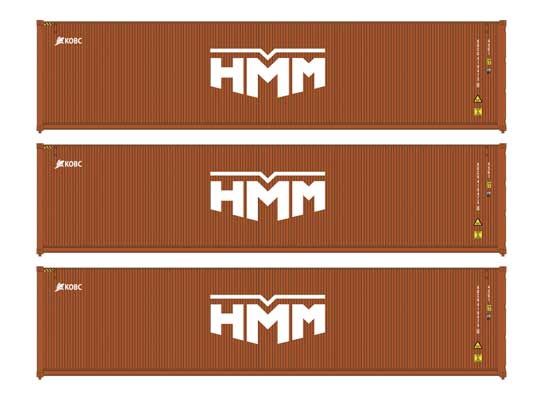 949-18256, Walthers SceneMaster - 40' Fully Corrugated Container - 3-Pack - HO scale
