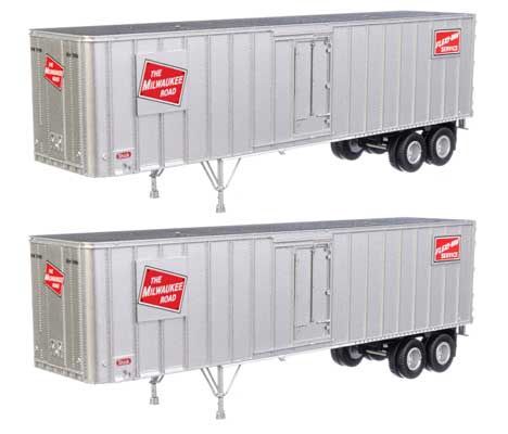 949-2605, Walthers SceneMaster - Flexi-Van 40' Trailer 2-Pack - Assembled - HO scale