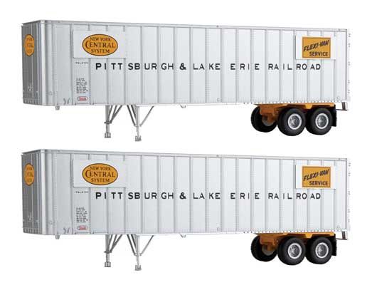 949-2611, Walthers SceneMaster - Flexi-Van 40' Trailer 2-Pack - Assembled - HO scale
