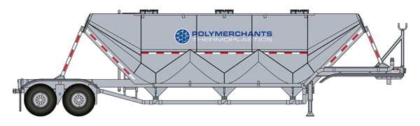 949-2622, Walthers SceneMaster - Dry Bulk Semi Trailer - Assembled - Transload Facility - HO scale