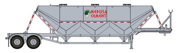 949-2621, Walthers SceneMaster - Dry Bulk Semi Trailer - Assembled - Transload Facility - HO scale