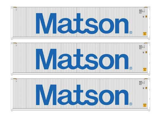 949-18253, Walthers SceneMaster - 40' Fully Corrugated Container - 3-Pack - HO scale