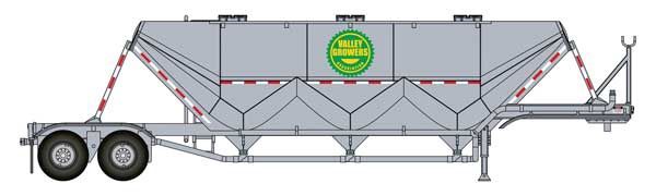 949-2623, Walthers SceneMaster - Dry Bulk Semi Trailer - Assembled - Transload Facility - HO scale