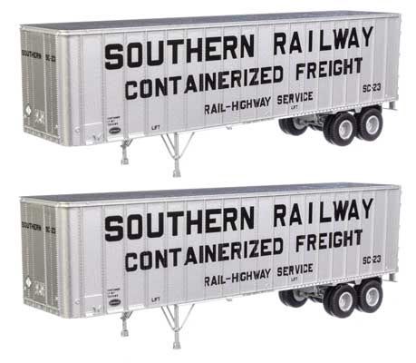 949-2614, Walthers SceneMaster - Flexi-Van 40' Trailer 2-Pack - Assembled - HO scale