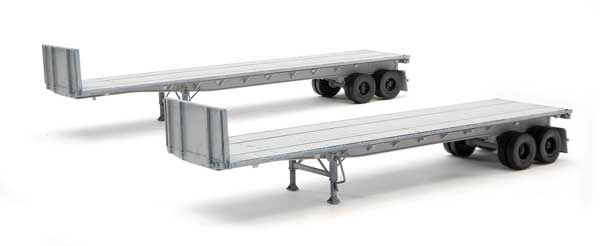 949-2700, Walthers SceneMaster - 40' Flatbed Trailer - Kit - 2-Pack - HO scale