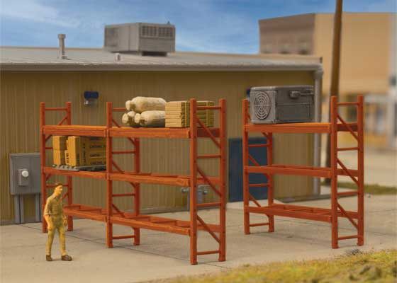 949-4256, Walthers SceneMaster - Pallet Rack Kit - HO scale