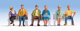 949-6058, Walthers SceneMaster - Seated People pkg(6) - HO scale