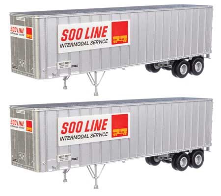 949-2613, Walthers SceneMaster - Flexi-Van 40' Trailer 2-Pack - Assembled - HO scale
