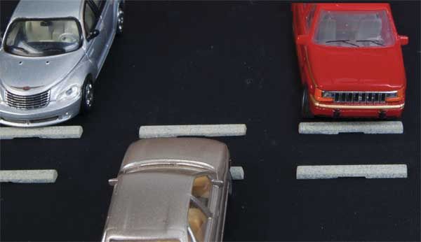 949-4178, Walthers SceneMaster - Parking Lot Concrete Bumpers pkg(12) - HO scale