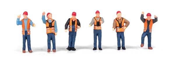 949-6065, Walthers SceneMaster - Railroad Yard Crew pkg(6) - HO scale