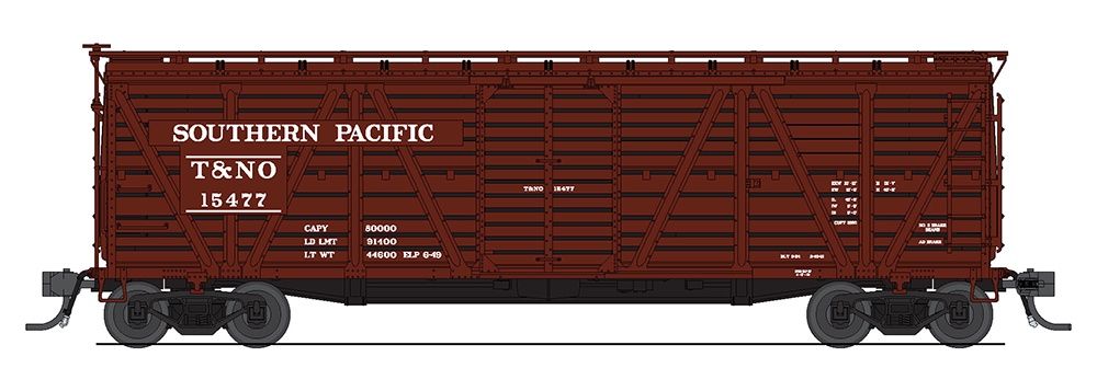 BLI-5889, Broadway Limited Imports - HO scale Stock Car with Hog Sounds, Southern Pacific (T&amp;NO) #15603