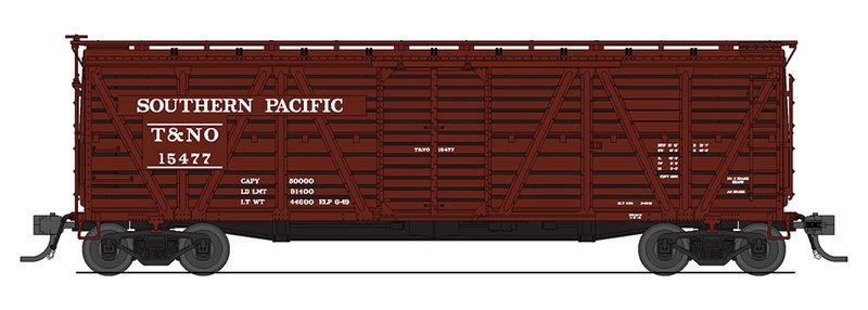 BLI-5889, Broadway Limited Imports - HO scale Stock Car with Hog Sounds, Southern Pacific (T&amp;NO) #15603