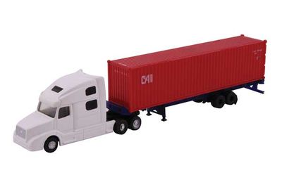 KAT31615, Kato USA - Volvo VN780 Tractor w/40&#39; Corrugated Container on Chassis - N scale