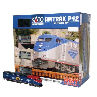 KAT303004, Kato USA - Amtrak P42 Superliner Starter Set - Standard DC - HO scale