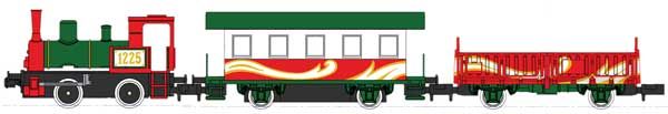 KAT1225, Kato USA - Christmas Train-Only Set - Standard DC - Pocket Line - N scale