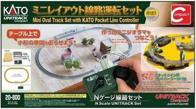 KAT20800, Kato USA - Mini Oval Track Set with Pocket Line Controller - Unitrack - N scale