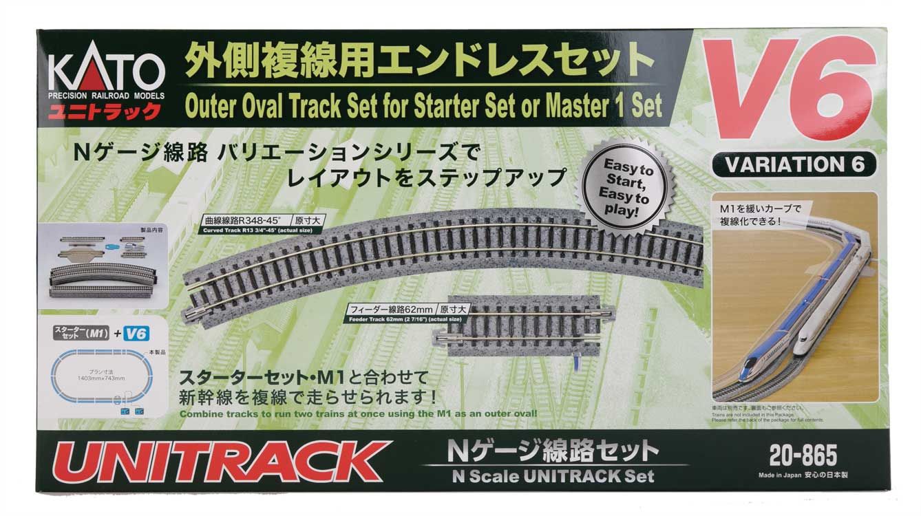 KAT20865, Kato USA - V6 Outer Oval Track Set - Unitrack - N scale