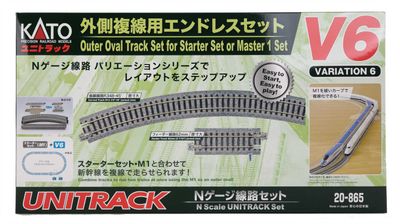 KAT20865, Kato USA - V6 Outer Oval Track Set - Unitrack - N scale