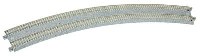 KAT20186, Kato USA - Curved Double Concrete Tie Superelevated Track - Unitrack - N scale
