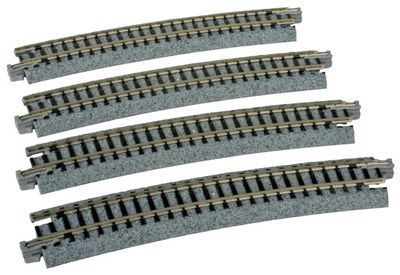 KAT20160, Kato USA - Curved Roadbed Track Section - Unitrack - N scale
