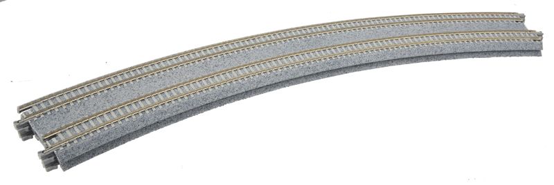 KAT20185, Kato USA - Curved Double Concrete Tie Superelevated Track - Unitrack - N scale