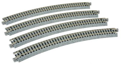 KAT20140, Kato USA - Curved Roadbed Track Section - Unitrack - N scale