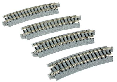 KAT20121, Kato USA - Curved Roadbed Track Section - Unitrack - N scale