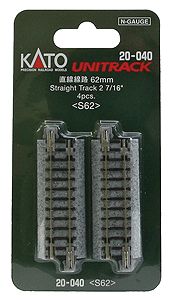 KAT20040, Kato USA - Straight Roadbed Track Section - Unitrack - N scale