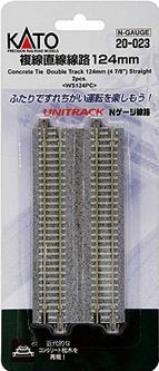 KAT20023, Kato USA - Concrete Tie Double-Track Straight - N scale