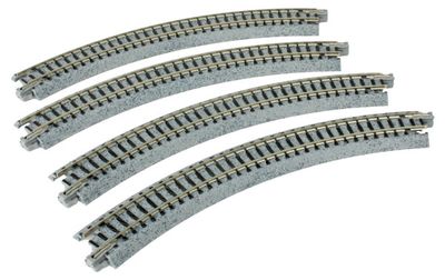KAT20170, Kato USA - Curved Roadbed Track Section - Unitrack - N scale