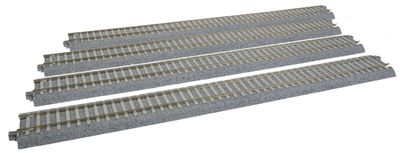 KAT2181, Kato USA - Straight Track w/Concrete Ties - Unitrack - HO scale