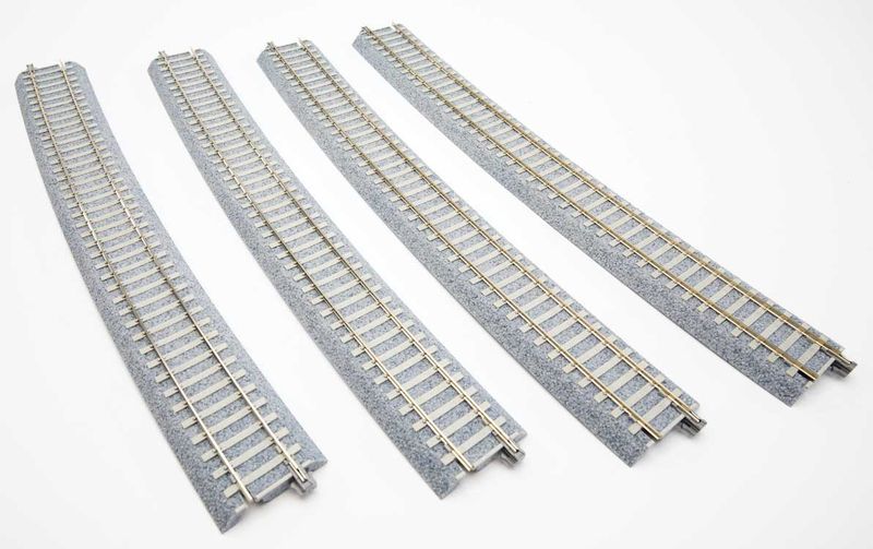 KAT2331, Kato USA - Code 83 Concrete Tie Large-Radius Curve Track - Unitrack - HO scale