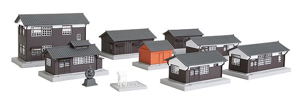 KAT23233, Kato USA - Wood Station Building Set Assembled - N scale