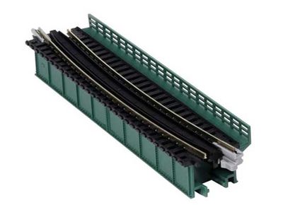 KAT20466, Kato USA - Single-Track Curved Deck-Girder Bridge, Code 80 Track - Assembled - Unitrack - N scale