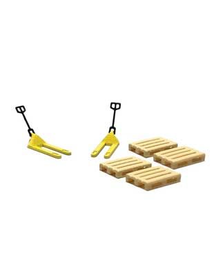 KAT85211025, Kato USA - 2 Pallet Jacks &amp; 4 Pallets - N scale