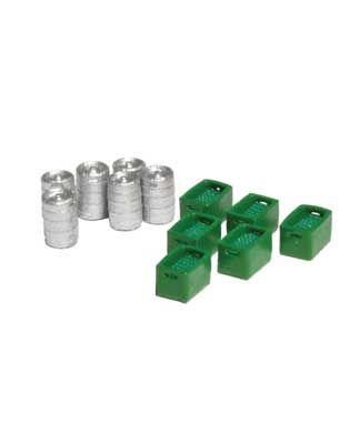 KAT8521244, Kato USA - 6 Beer Kegs and 6 Boxes of Bottles - N scale