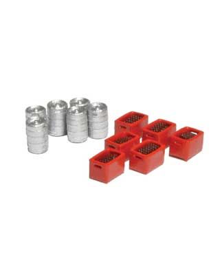 KAT8521243, Kato USA - 6 Beer Kegs and 6 Boxes of Bottles - N scale