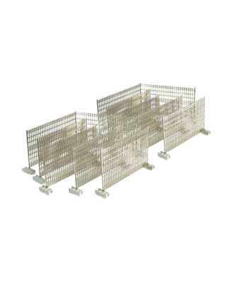 KAT8521276, Kato USA - Temporary Fences with Concrete Feet - N scale
