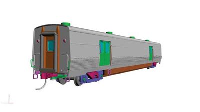 KAT3562111, Kato USA - Viewliner II Baggage Car, Lighted - Ready to Run - HO scale