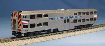 KAT1560947DCC, Kato USA - Nippon-Sharyo Gallery Bi-Level Commuter Cab Coach, DCC Lighting - Ready to R - N scale